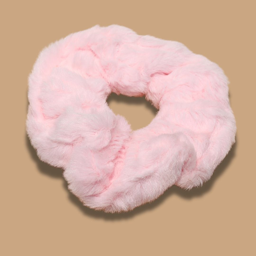 Korean Fur Scrunchie ( pink )