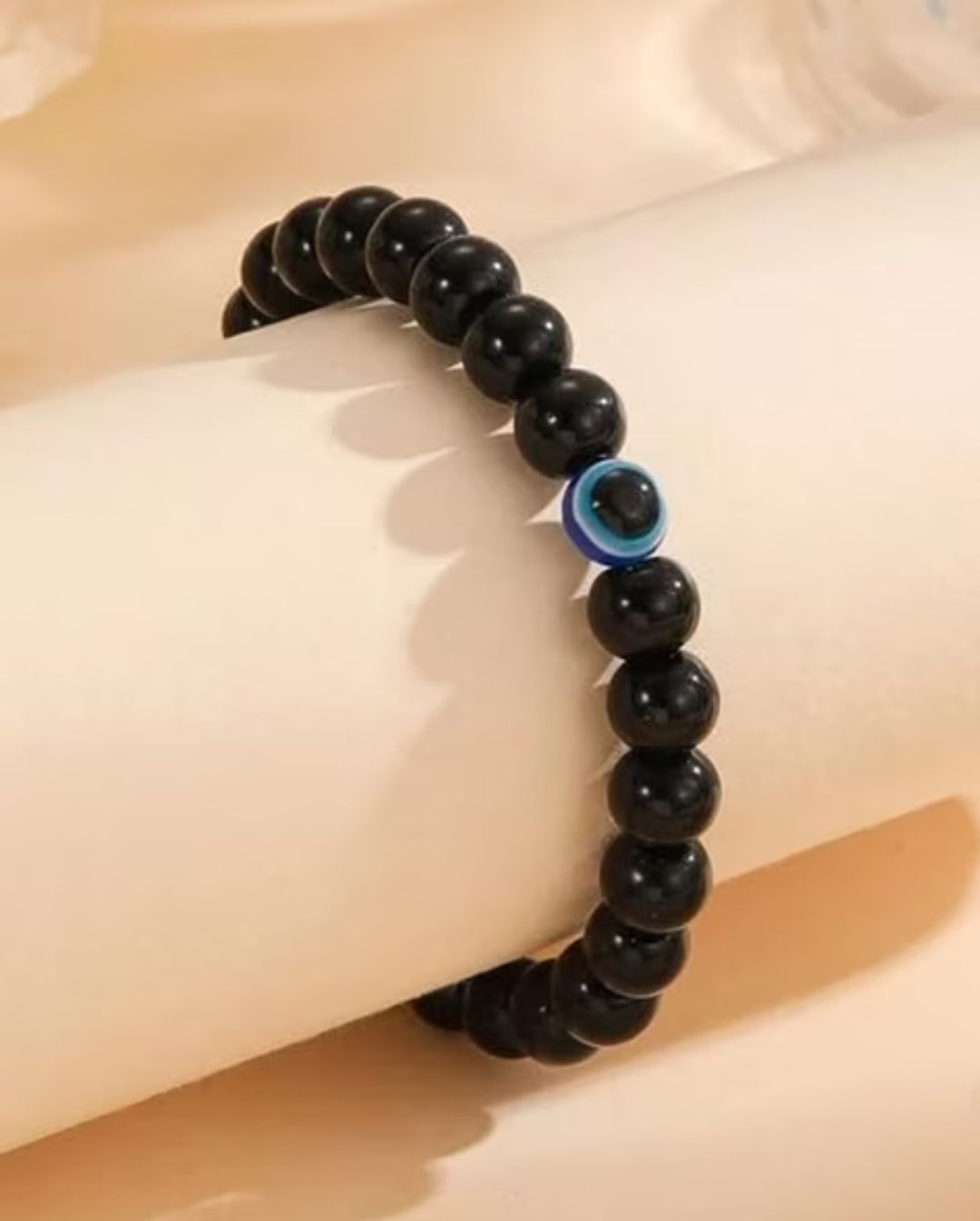 Black Shining Beads Eye  Bracelet