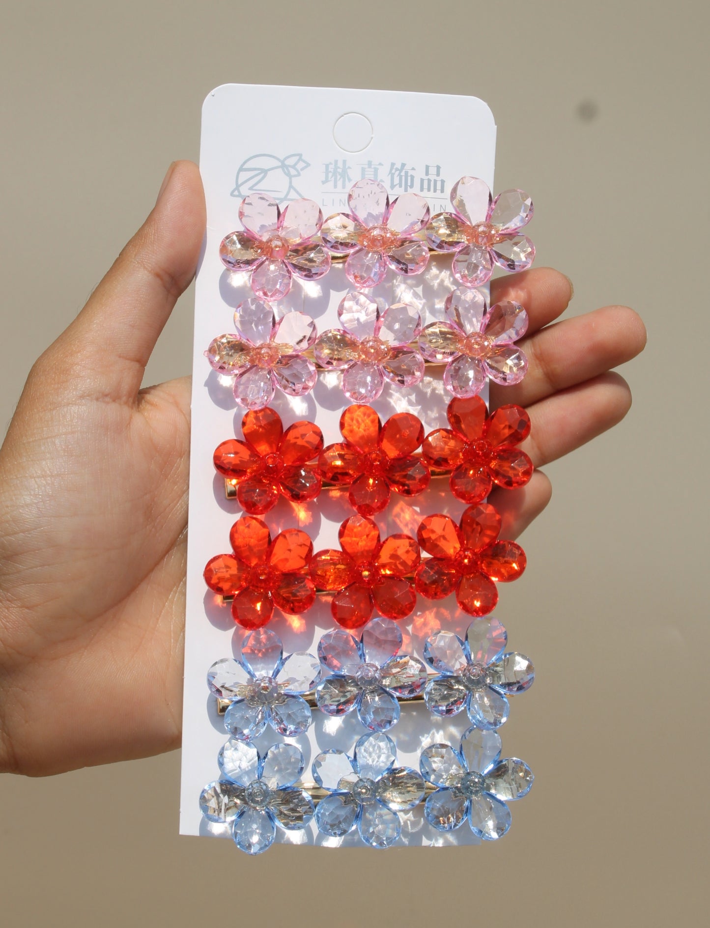 Crystal Flower Hair Clip (In Pair)