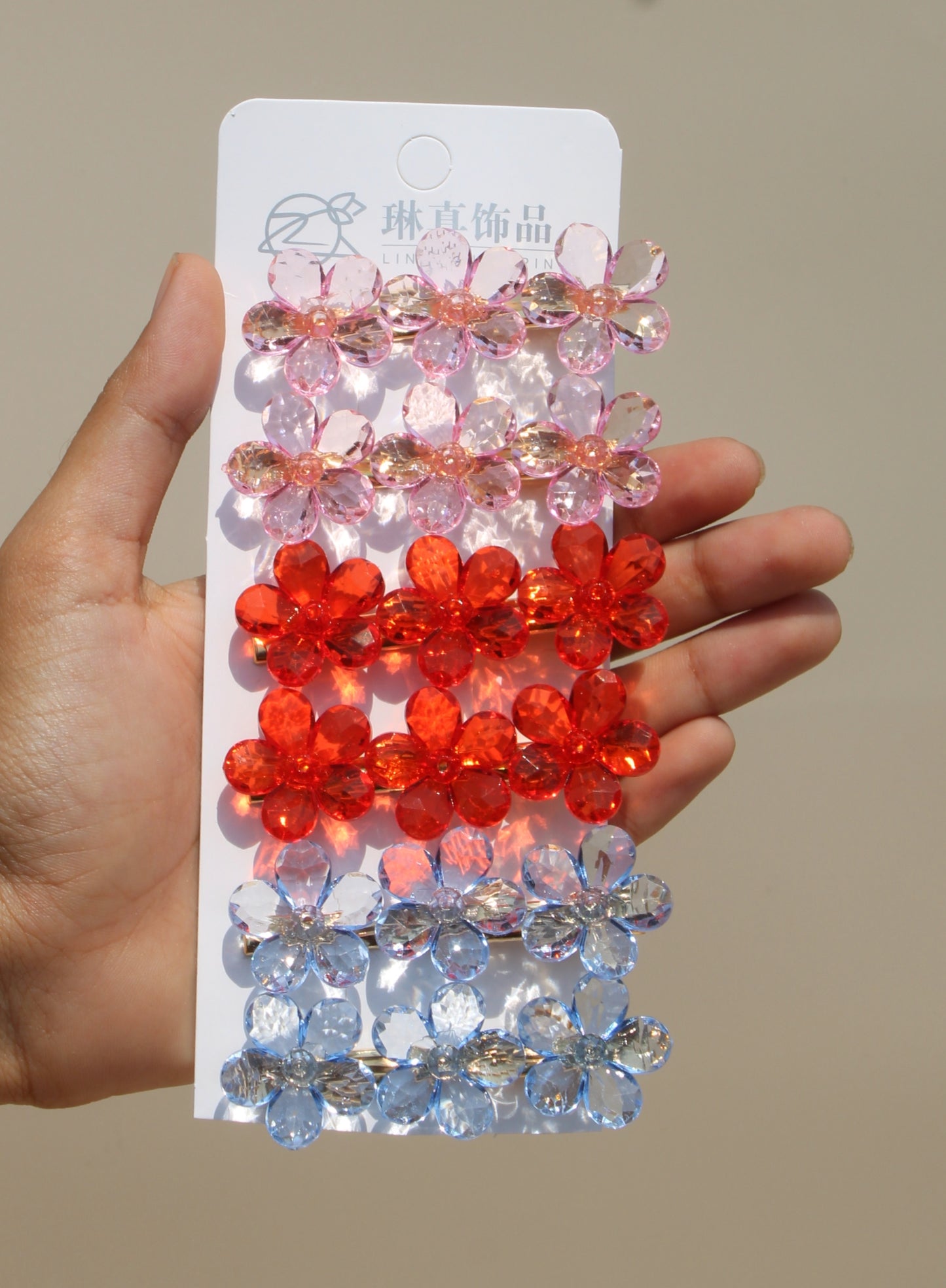 Crystal Flower Hair Clip (In Pair)