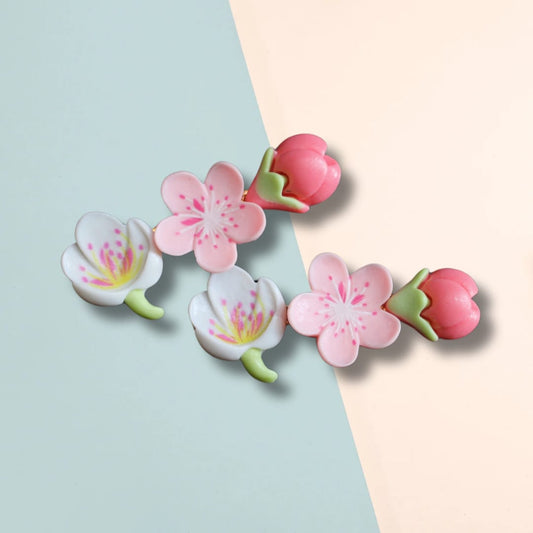 Floral ny Clip ( in Pair )