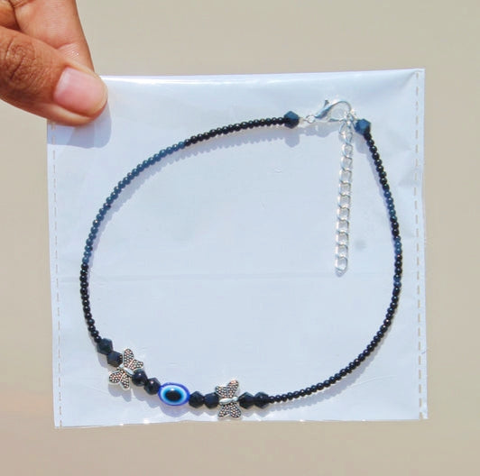 Evil Eye with Butterfly Anklet