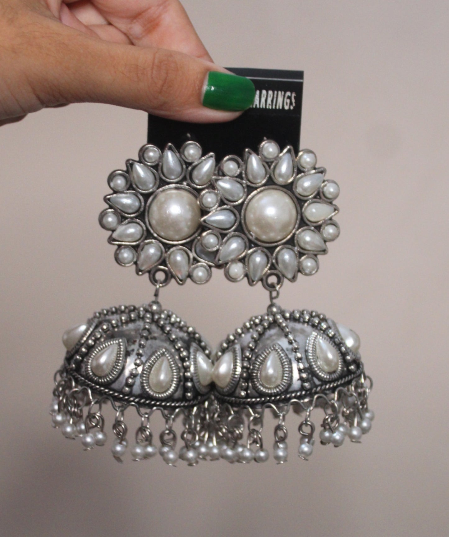 Pearl cut Jhumka