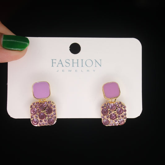 Purple Stone Earring