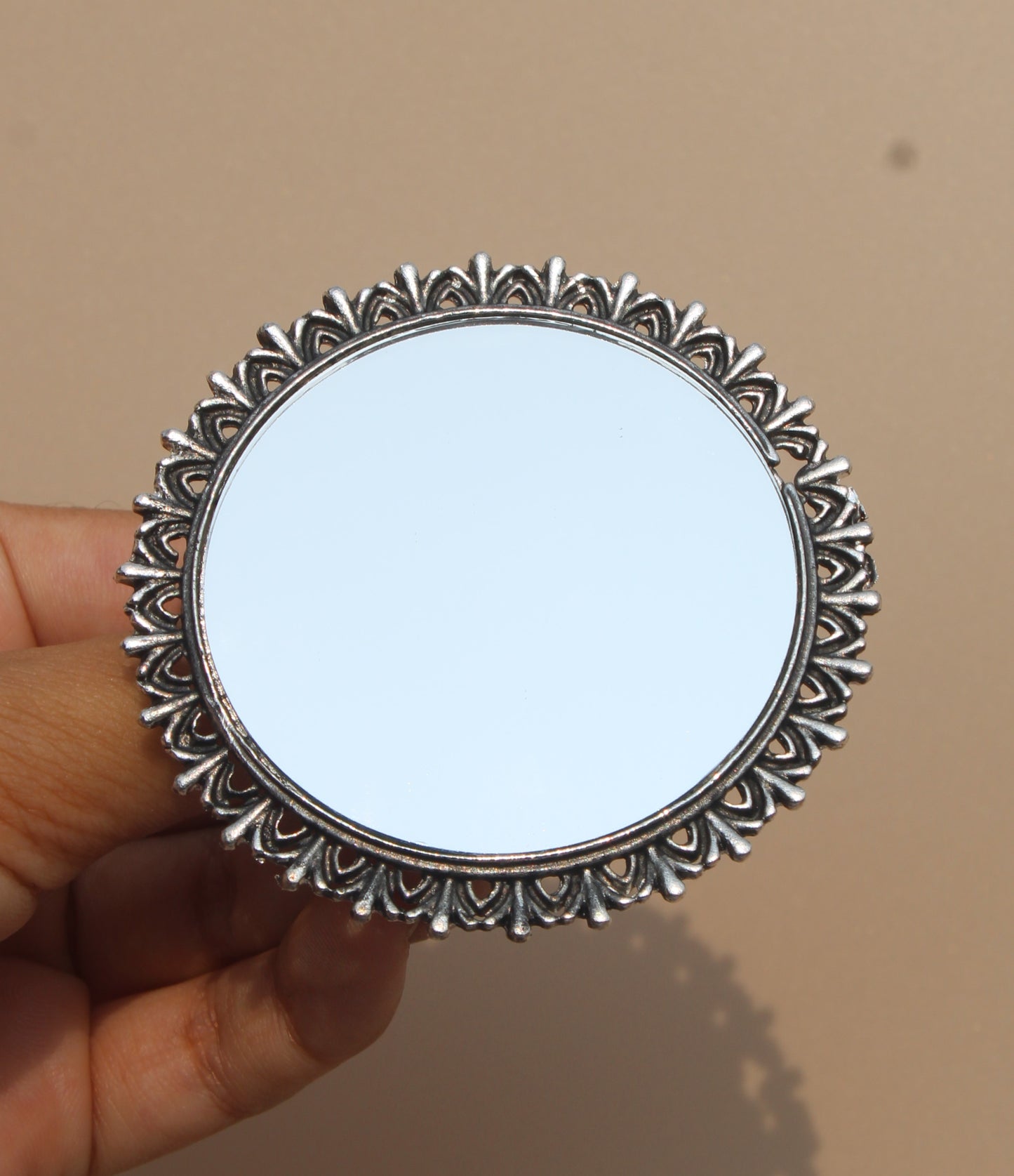 Jumbo Size Adjustable Mirror Finger Ring