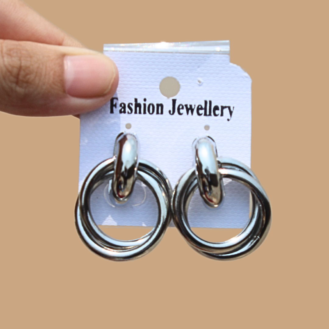 Hoops silver Korean Earring ( S25 Needle )