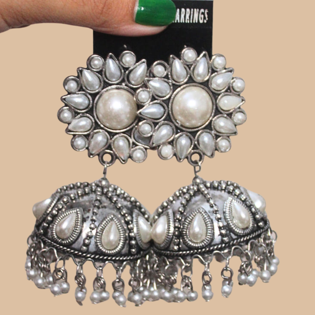 Pearl cut Jhumka