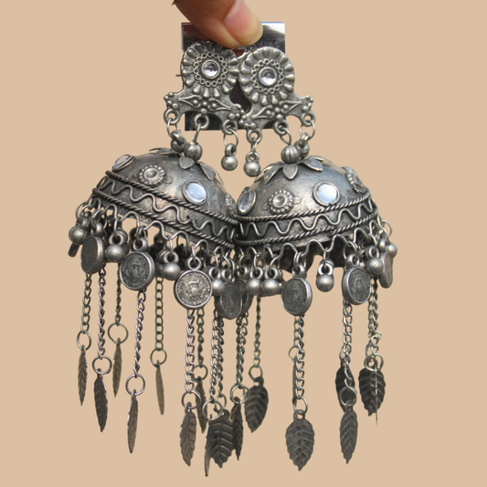 Long Afghani matte polish Jhumka