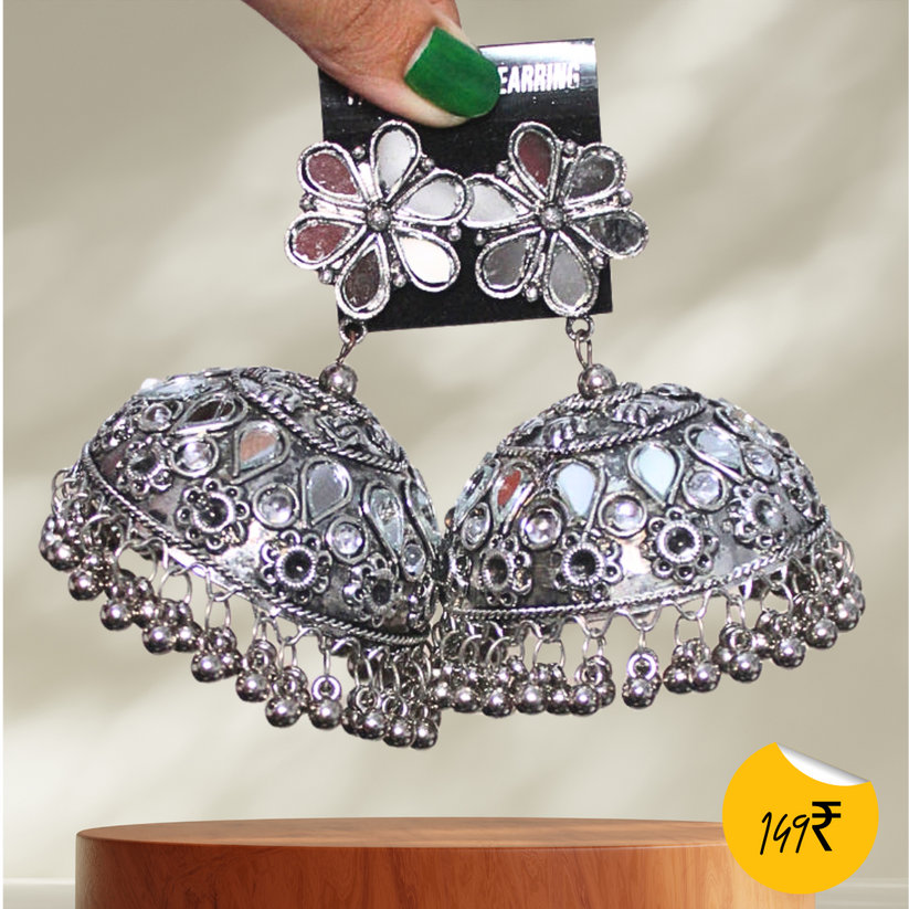 Big Size Mirror Jhumka